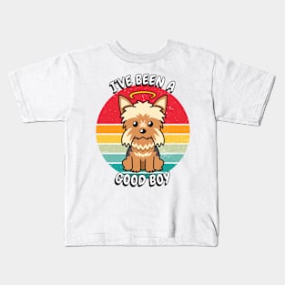 Cute terrier dog is a good boy Kids T-Shirt